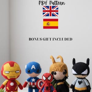 5 Avengers Amigurumi Crochet Pattern Bundle: 5-in-1 Hero PDF Tutorial