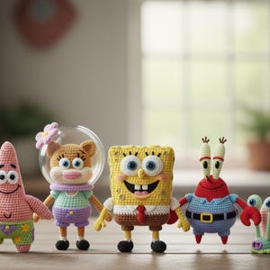 Crochet Pattern Bundle – 5in 1 Amigurumi Characters PDF (Instant Download, US Terms)