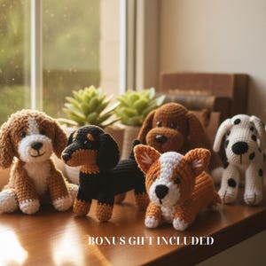 5 Amigurumi Dog Crochet Pattern: Plush Puppy Tutorial (PDF)