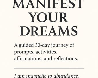 30-Day Self-Love & Manifestation Journal | Digital PDF Workbook | Guided Daily Prompts, Affirmations and Activities