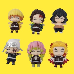 Set 6pcs Demon Slayer Mitsuri Kanroji Mini Figures – 6.5 cm PVC Set
