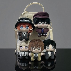 Anime Bungou Stray Dogs Plush Keychain – 10cm Dazai Osamu Nakahara Chuuya Stuffed Toy Pendant Gift