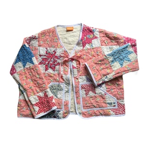 Pink Vintage - Quilt Jacket - L/XL