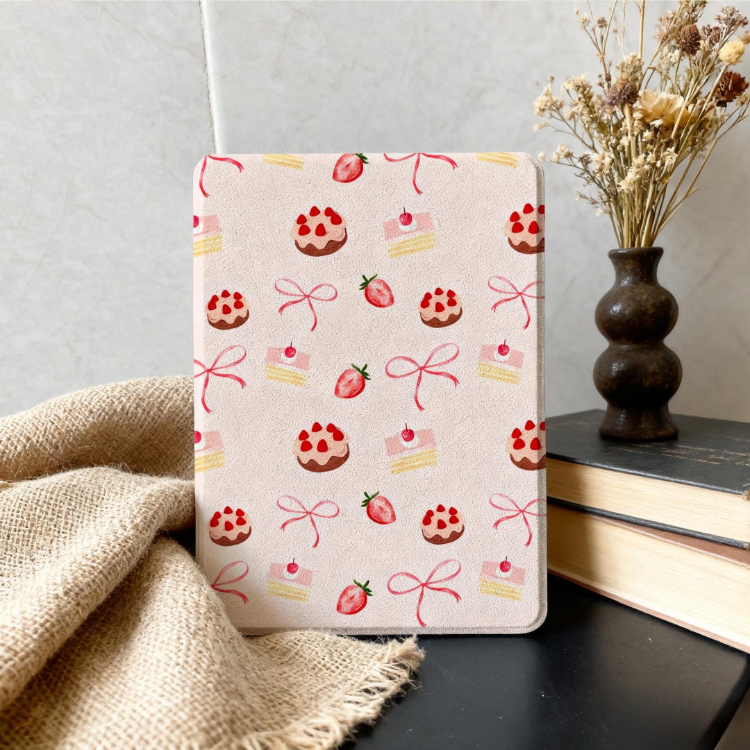 Kawaii Strawberry Dessert Case for Kindle 10/11/12th, Paperwhite 6/7 ...