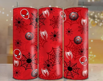 Spiderman 20oz,30oz Straight\Tapered Watercolor Tumbler Wrap: Superhero Design (Digital File)