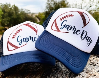 Football Game Day Trucker Hat - great for game day, Friday night lights, football Sunday