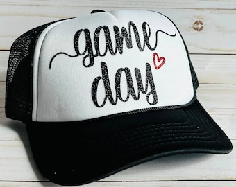 Game Day Vibes Trucker Hat great for baseball, softball, football, soccer, lacrosse, hockey, any sport