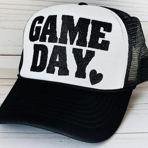 Game Day Trucker Hat great for baseball, softball, football, soccer, lacrosse, hockey, any sport