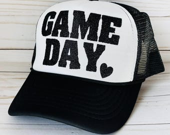 Game Day Trucker Hat great for baseball, softball, football, soccer, lacrosse, hockey, any sport