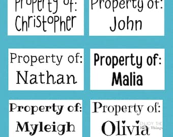 Personalized Kids Name Labels: Children's Book Stickers