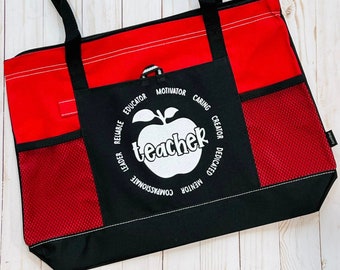 Cute Teacher Tote for Teacher Appreciation Day, End of School Year Gift