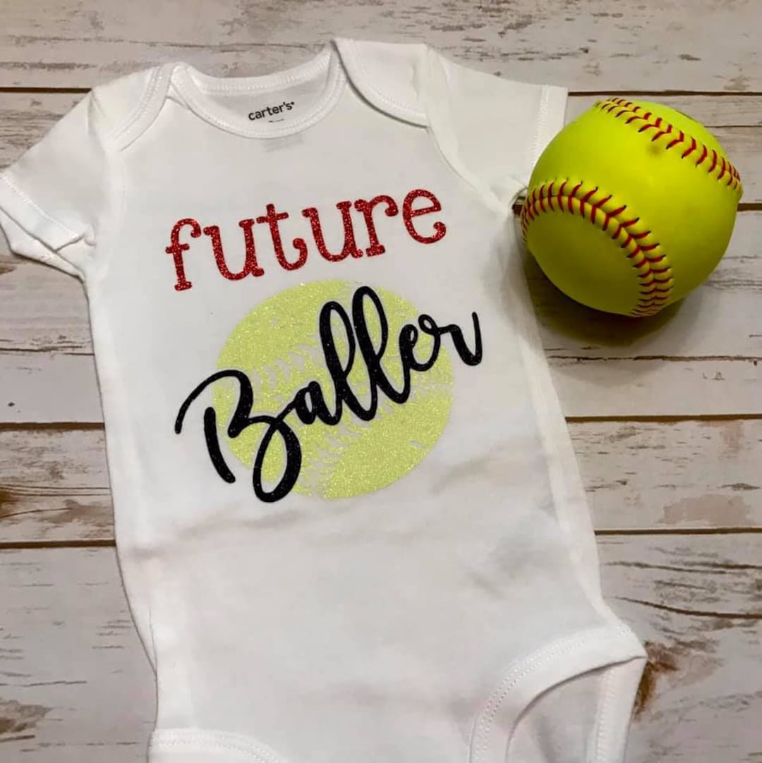 Future Baller Baby Baseball or Softball Onesie Baby Gift Baby Etsy