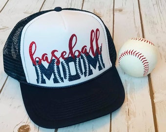 Baseball Mom Baseball Game Day Mom Trucker Hat