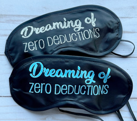 Dreaming of Zero Deductions Cheer Sleep Eye Mask, Gymnastics Sleep