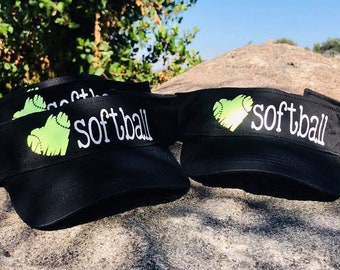 Love Softball Mom Game Day Baseball Softball Visor