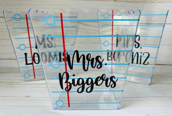 Personalized Teacher Gift Container, Gift Box, Lined Paper Box, Teacher Appreciation Gift, Christmas Teacher Gift, Valentine Teacher Gift