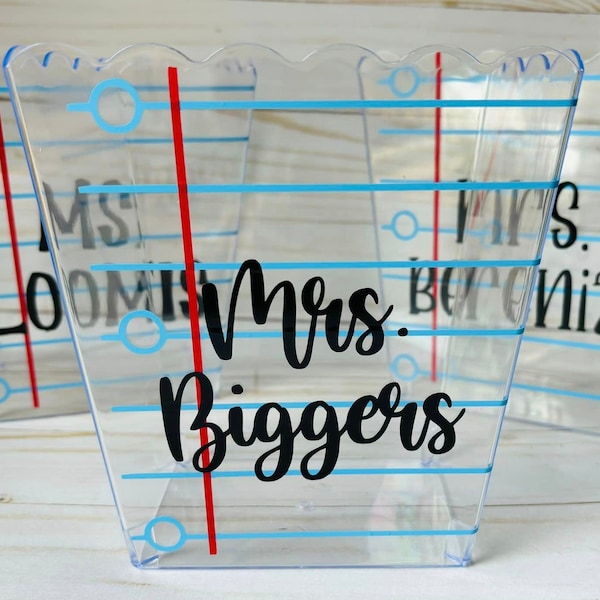 Personalized Teacher Gift Container, Gift Box, Lined Paper Box, Teacher Appreciation Gift, Christmas Teacher Gift, Valentine Teacher Gift