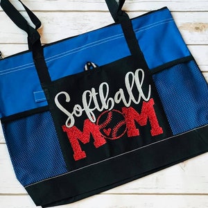 Softball Mom Tote Bag for Baseball moms, Softball moms