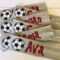 Custom Soccer Headbands in gorgeous glitter! Soccer teams, soccer tournament, soccer game. Choose your font!