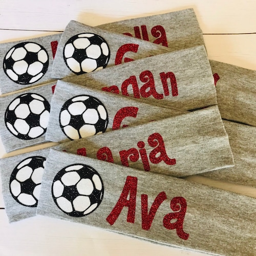 Custom Soccer Headbands in Glitter Team Sets Etsy