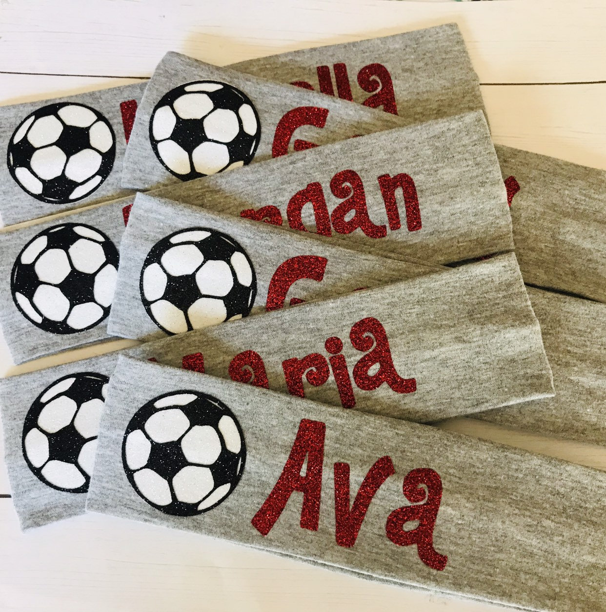 Custom Soccer Headbands in Glitter Team Sets Etsy