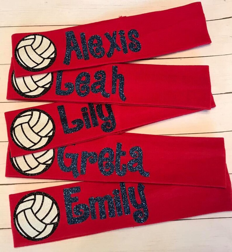 Volleyball Team Headbands Wholesale Bulk Set Of 10 Personalized