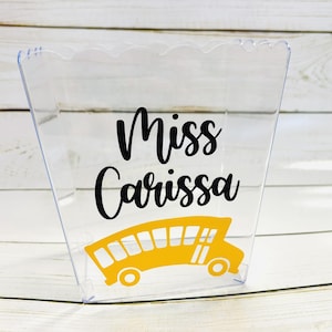 Contenedor de regalo personalizado para maestros, caja de regalo, caja de papel rayado, regalo de agradecimiento para maestros, regalo de Navidad para maestros, regalo de San Valentín para maestros imagen 2