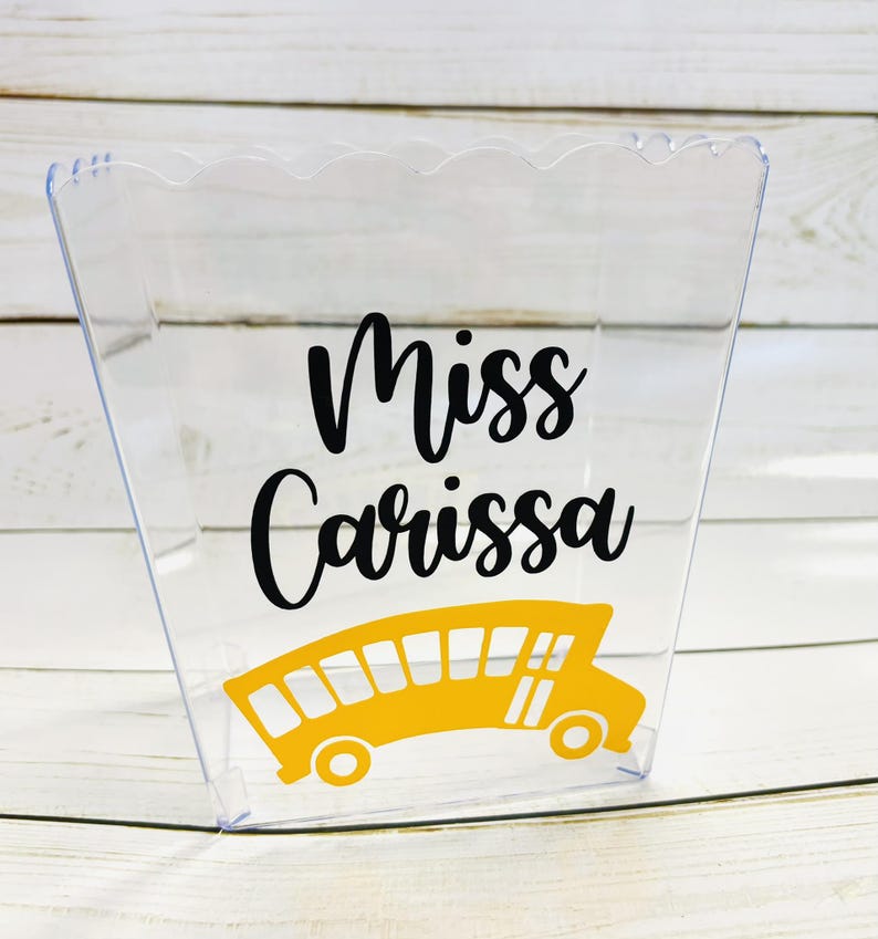 Contenedor de regalo personalizado para maestros, caja de regalo, caja de papel rayado, regalo de agradecimiento para maestros, regalo de Navidad para maestros, regalo de San Valentín para maestros imagen 2