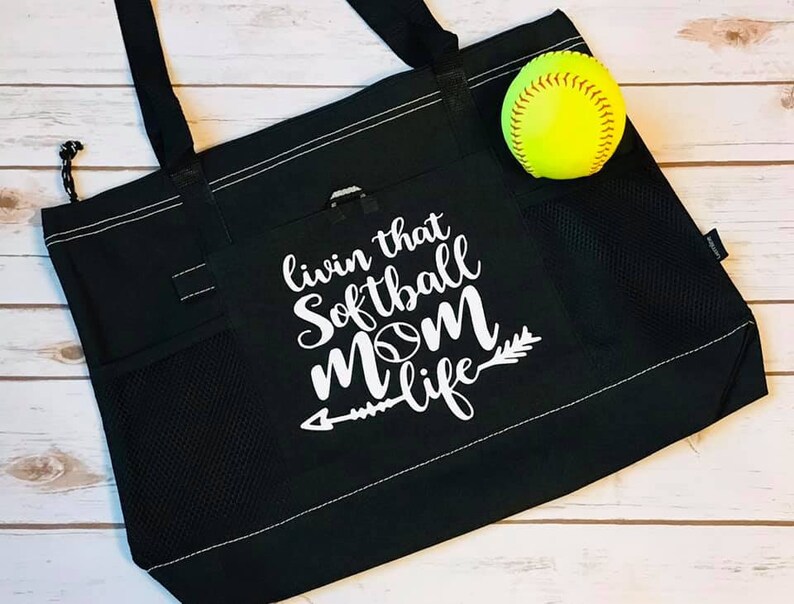 softball baseball tote bag