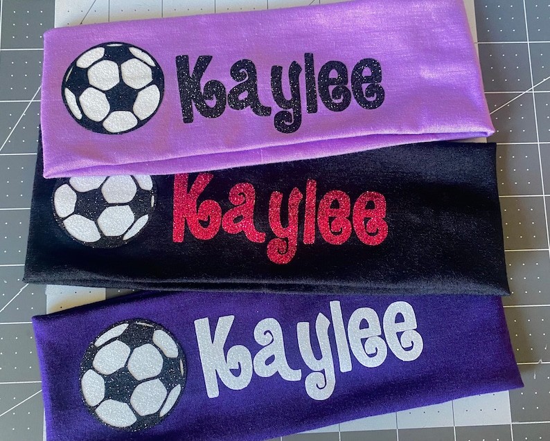 Custom Soccer Headbands in Glitter Team Sets Etsy