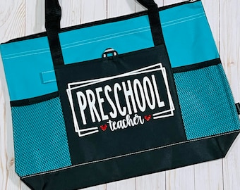 Preschool Teacher Tote for Teacher Appreciation Day, End of School Year Gift