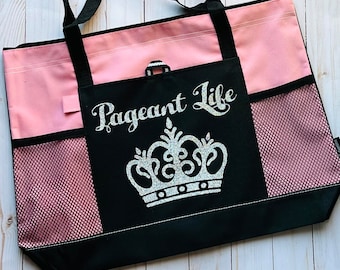 Pageant Life Tote Bag - Perfect for pageant moms, pageant girls, pageants, cheer comps, cheer gifts