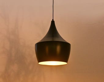 Modern Black Pendant Light Fixture, 12" Wide Adjustable Hanging Lamp, Industrial Farmhouse Ceiling Lighting for Kitchen Island, Dining Room