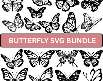 Butterfly SVG Bundle: Layered Cut Files for Cricut (Digital Download)