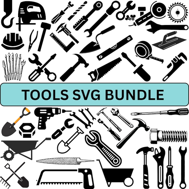 Mechanic Tools SVG Bundle: Wrench, Hand Tool Clipart (digital Download ...
