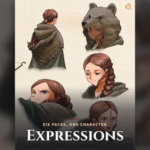 Character Expression Sheet Commission, OC Faces and Emotion Reference