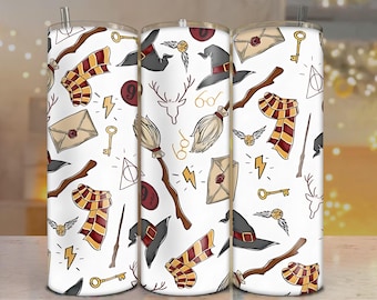 Envoltura para vaso Wizard PNG / Descarga digital sin costuras de 20 oz