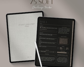 Rastreador suave Digital 75 en modo oscuro / PDF compatible con Goodnotes Notability