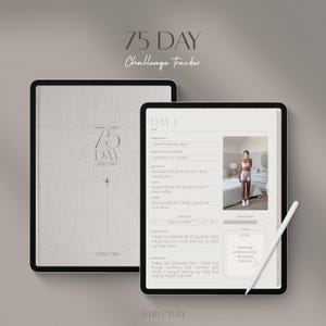 デジタル75日間チャレンジトラッカー、Goodnotes Notability対応PDF