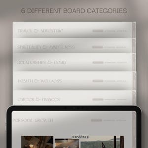 Diario de tablero de visión digital para GoodNotes Notability: Autocuidado, diario de afirmaciones (PDF) imagen 4