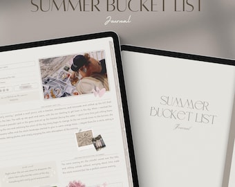 Agenda de actividades de verano / Planificador digital de actividades de verano / Compatible con Goodnotes y Notability / PDF con hipervínculos