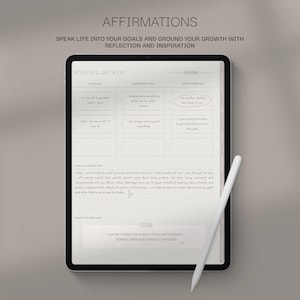 Diario de tablero de visión digital para GoodNotes Notability: Autocuidado, diario de afirmaciones (PDF) imagen 5