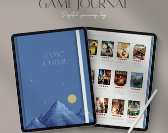Diario de juegos digital / registro de juegos de mesa / planificador GoodNotes en PDF con hipervínculos