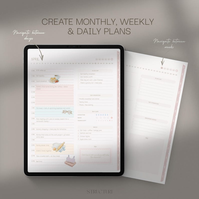 2026 Busy Mom Planner | Goodnotes, Notability compatible | daily, weekly and monthly planner image 4