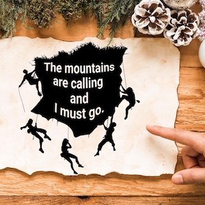 Les montagnes vous appellent Impression : randonnée, camping, escalade (téléchargement numérique)