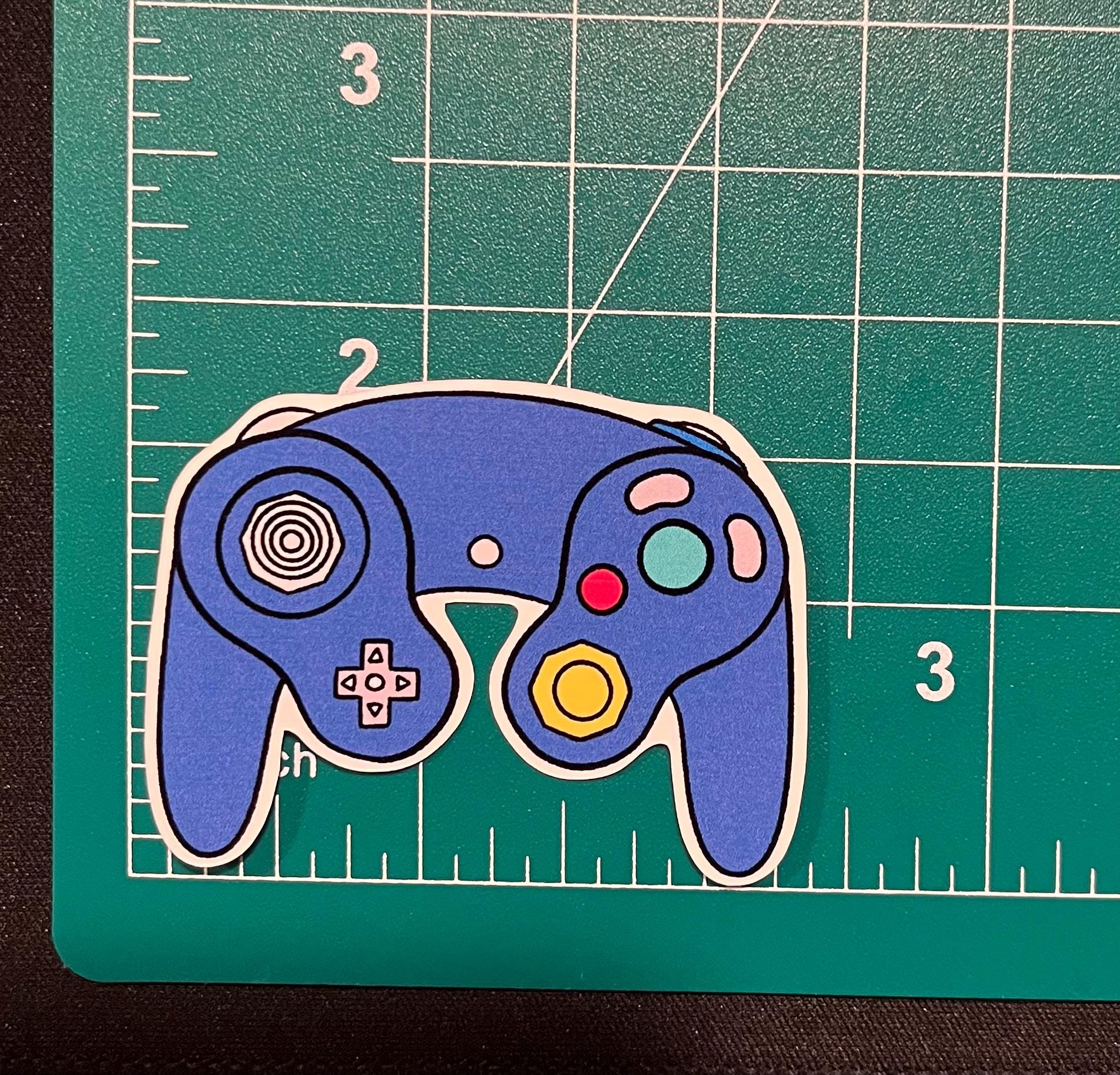 Retro Gamecube Controller Waterproof Vinyl Stickers 2x2