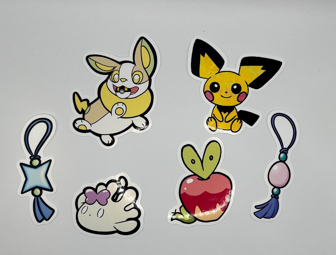 Pokemon Inspired Sticker Multipack - Waterproof Vinyl Decals - Etsy