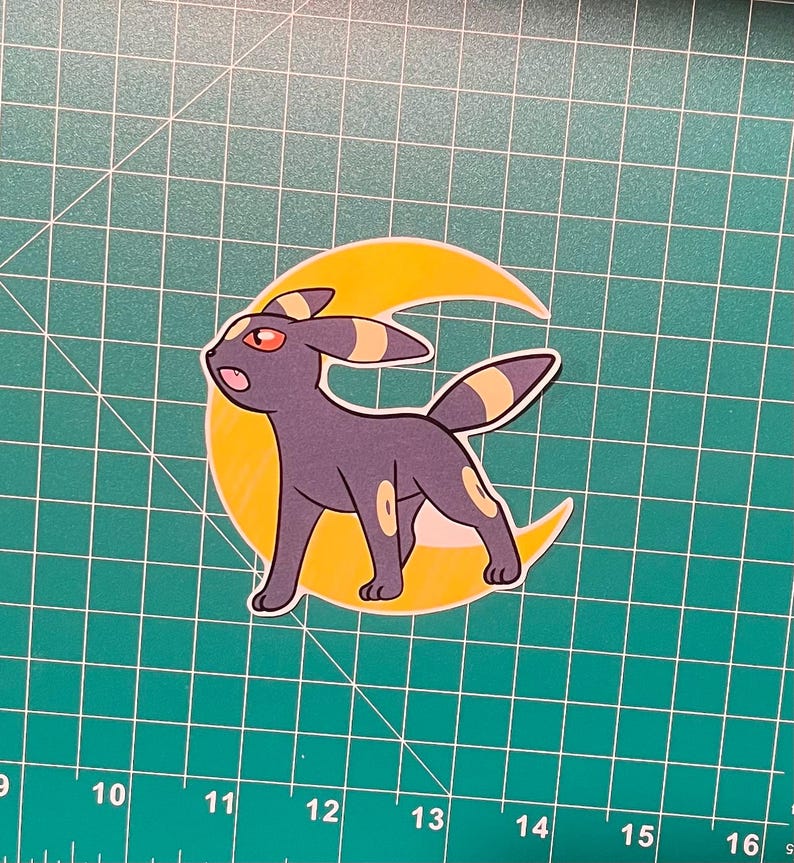 Umbreon Moon Waterproof Vinyl Sticker 3x3 - Etsy