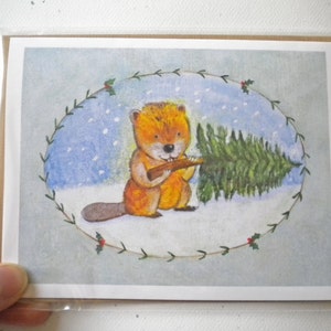 Beaver Tasty Christmas Card by Megumi Lemons image 3