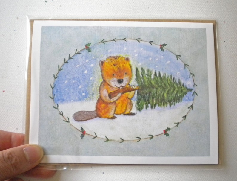 Beaver Tasty Christmas Card by Megumi Lemons image 3